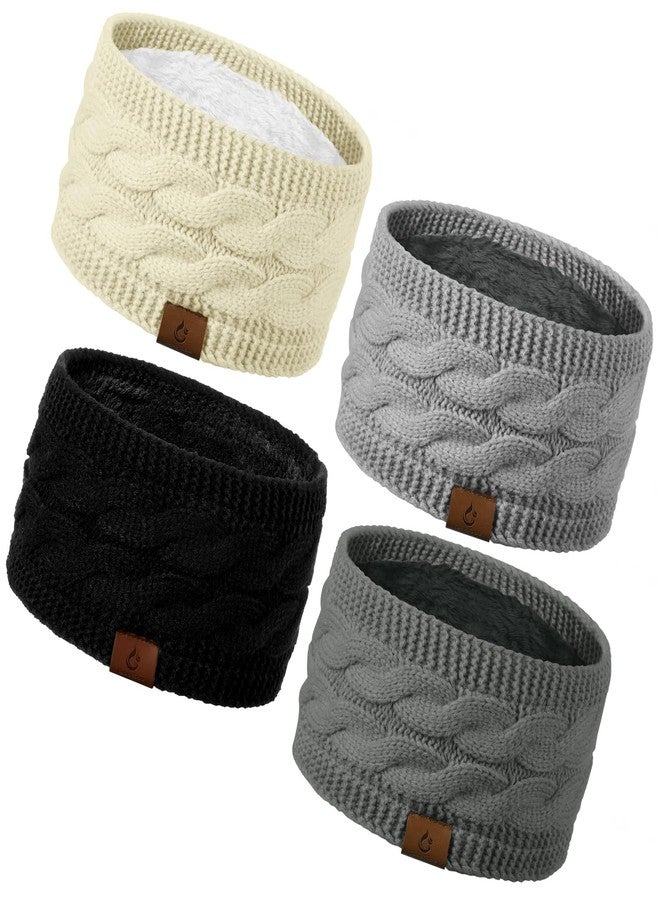 Goocoz 4 Pack Ear Warmer Headband, Knit Earmuffs Winter Headbands for Women, Running Fleece Headband Ear Cover for Cold Weather - Image 1